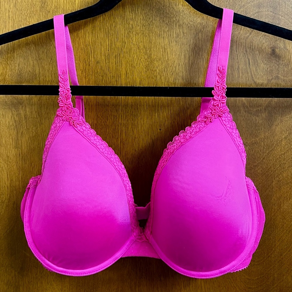 Aerie Pink Lace Trim Bra
